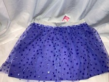 NWT Girls Lace Skirt Tutu Sz XL 14/16 w/ Stars  sparkle silver waist by Circo