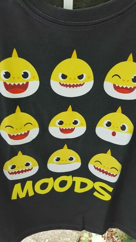 Baby Shark MOODS Licensed Toddler Kids Long Sleeve Graphic Tee Shirt 4T 5T - Picture 2 of 4