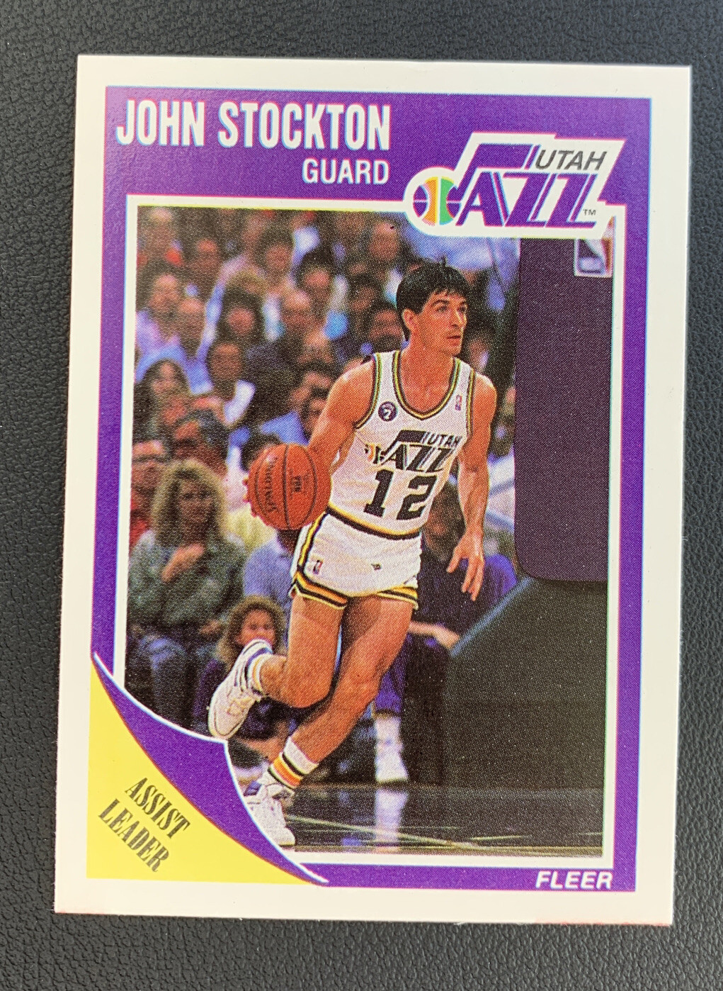 Vintage 1989 Fleer #156 JOHN STOCKTON Utah Jazz Gonzaga PG NBA HOF RARE NrMt/Mt
