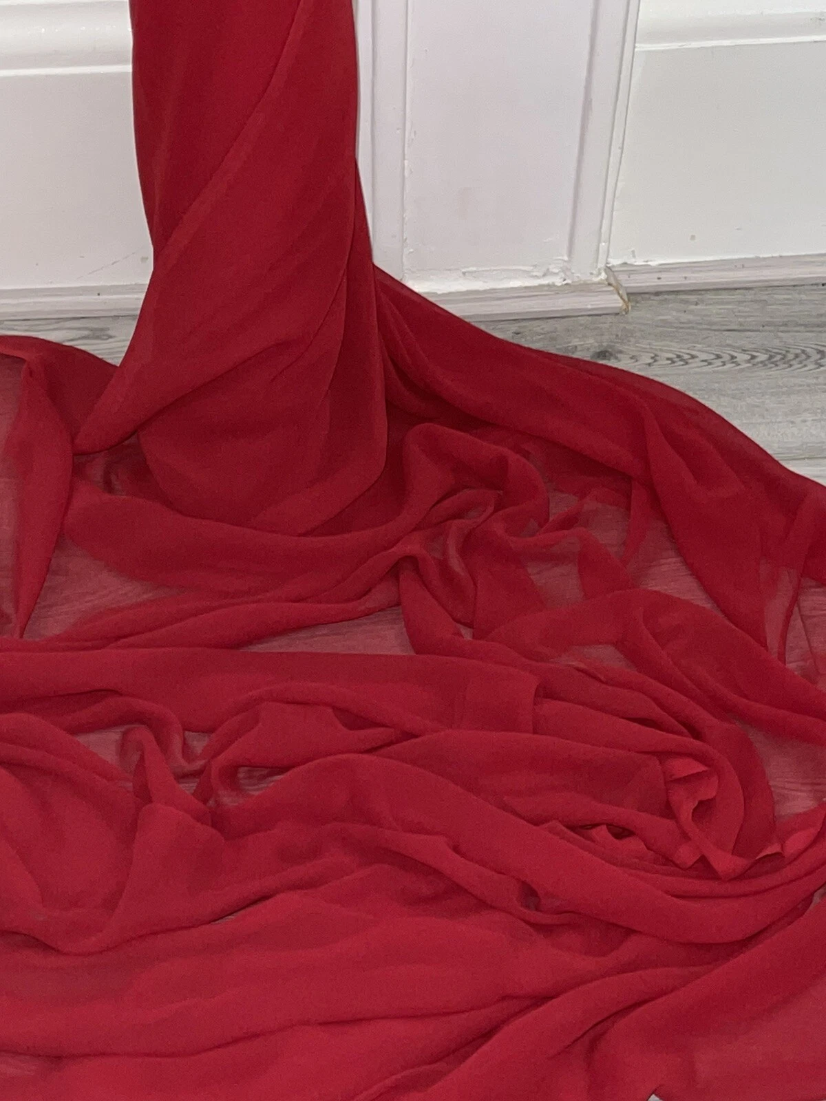 ROBE ROUGE CLAIR MOUSSELINE SUPRÊME 45