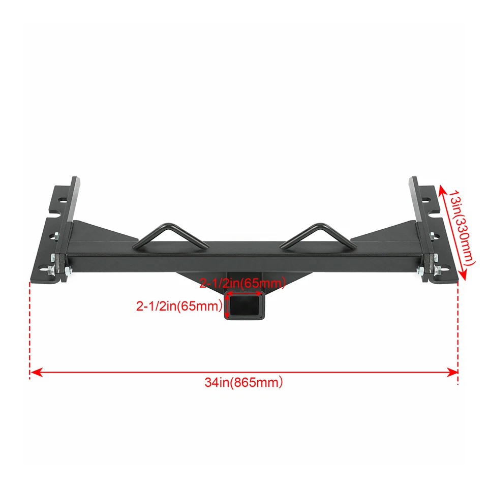 Receptor de engate de reboque preto reboque oculto aço traseiro Chevrolet C20 1973-1987 - Imagem 3 de 4