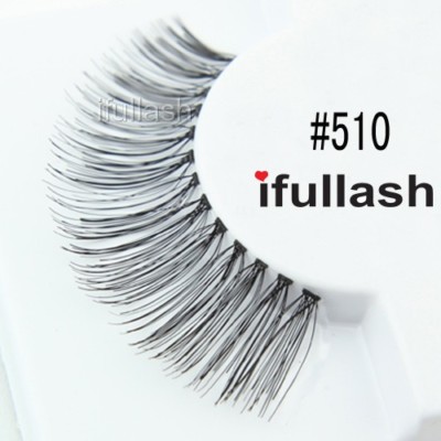 #510 6 or 12 pairs of ifullash 100% human hair Eyelashes- BLACK