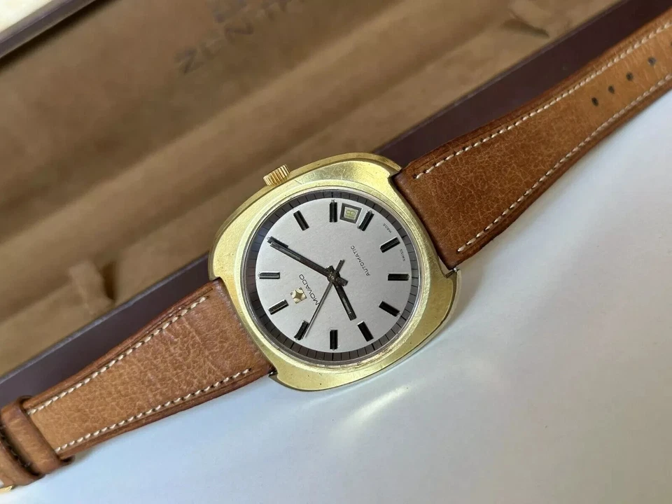 VINTAGE MOVADO ZENITH SURF WATCH GRAY GENTS W/BOX AUTOMATIC CAL 2572 PC 41MM MEN - image 4 of 4