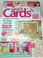 Quick Cards August 168 Handmade Paper Cardmaking Idea Vintage 2017 Magazine ONLY
