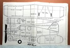 BELLANKA BOSTONIAN BALSA FREE FLIGHT MODEL AIRPLANE PLANS 16" WINGSPAN