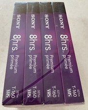 Sony Premium Grade VHS Tape T-160 EP 8 Hour 4 Pack  3 Pack Sealed Total Of 7