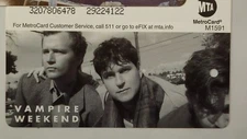 Collectible Expired MetroCard - Vampire Weekend Rock Band Design #1