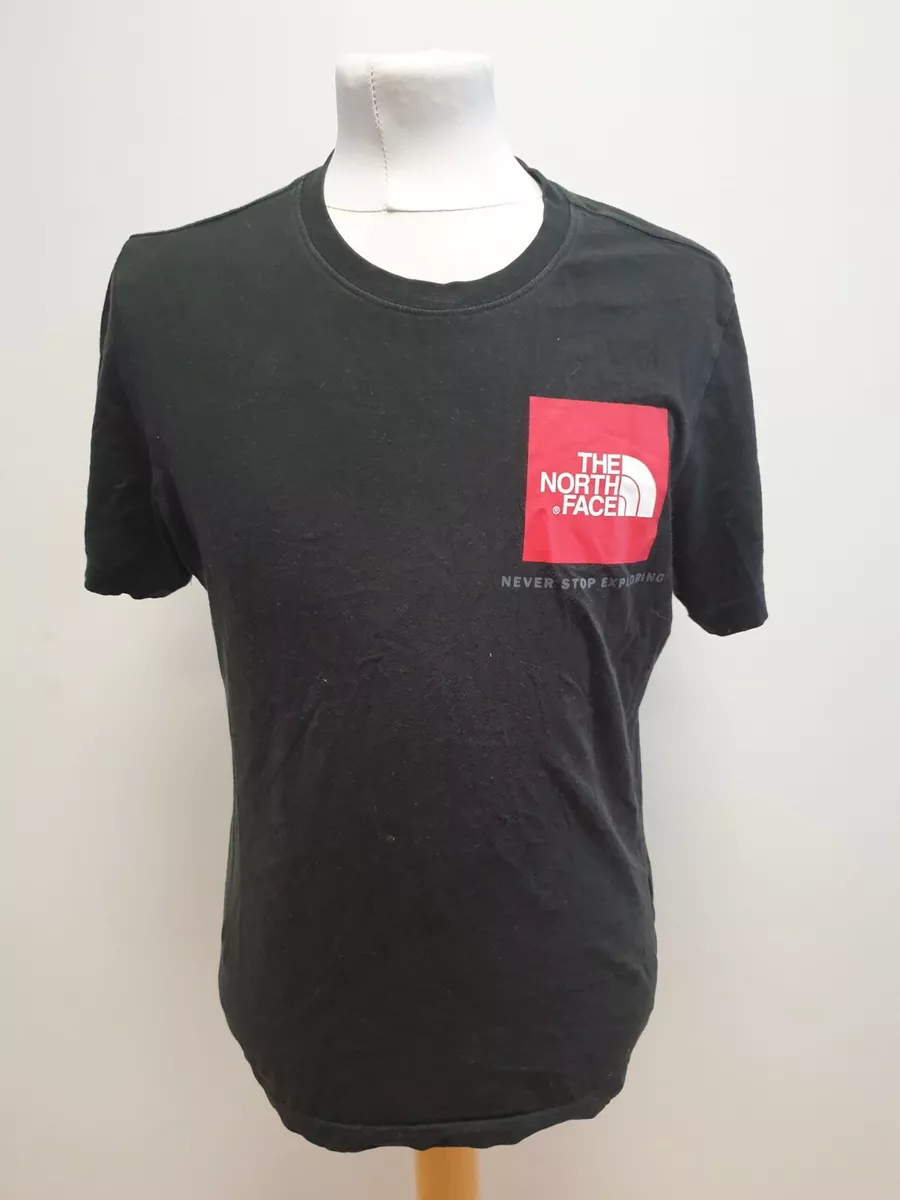S526 MENS NORTH FACE BLACK CREW NECK SLIM FIT STYLISH T SHIRT UK S