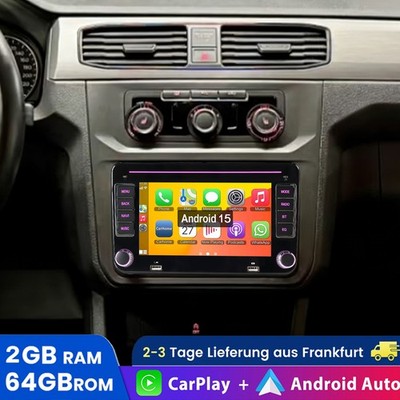 Apple Carplay Für VW GOLF 5 6 Plus Touran Caddy Android 15 Autoradio Nav GPS KAM