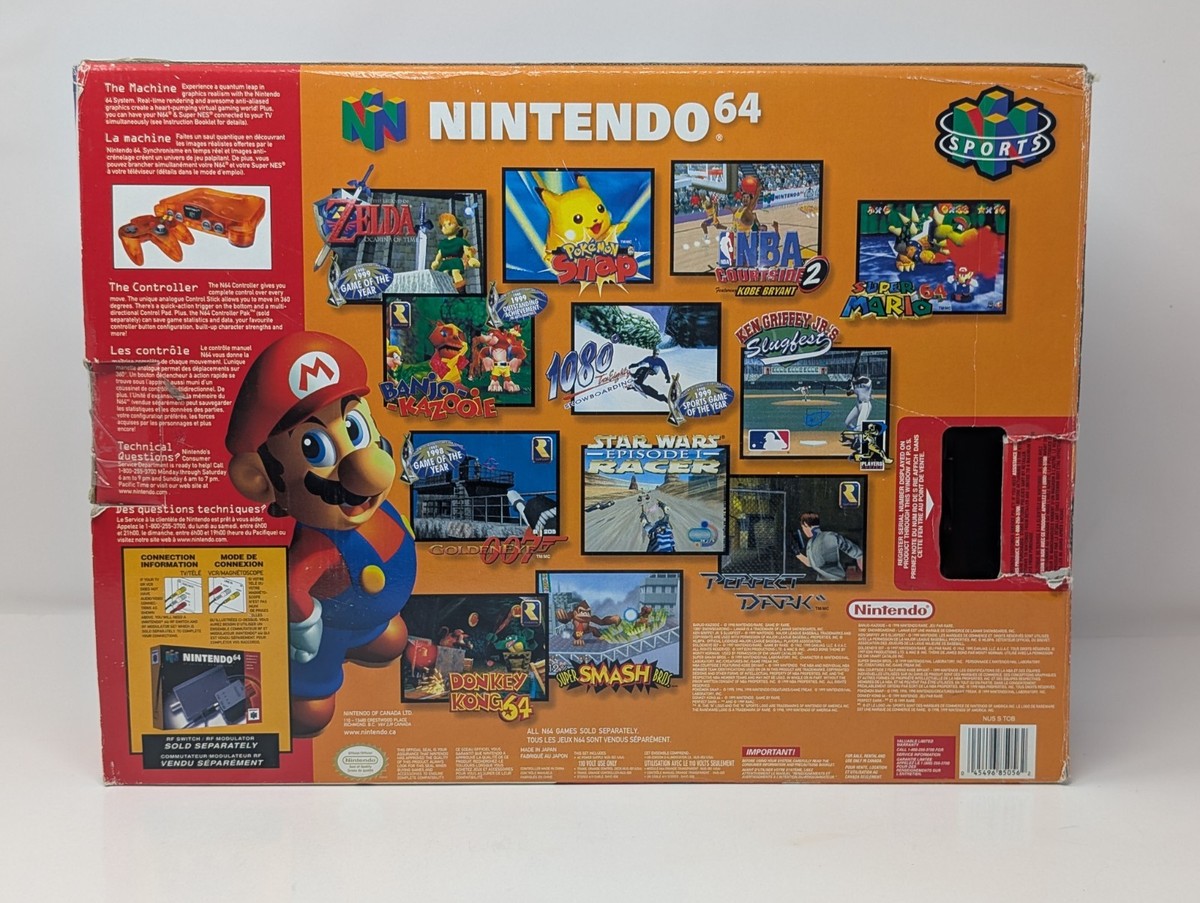 Funtastic Fire Orange Nintendo 64 Console N64 - CIB No Foam | eBay