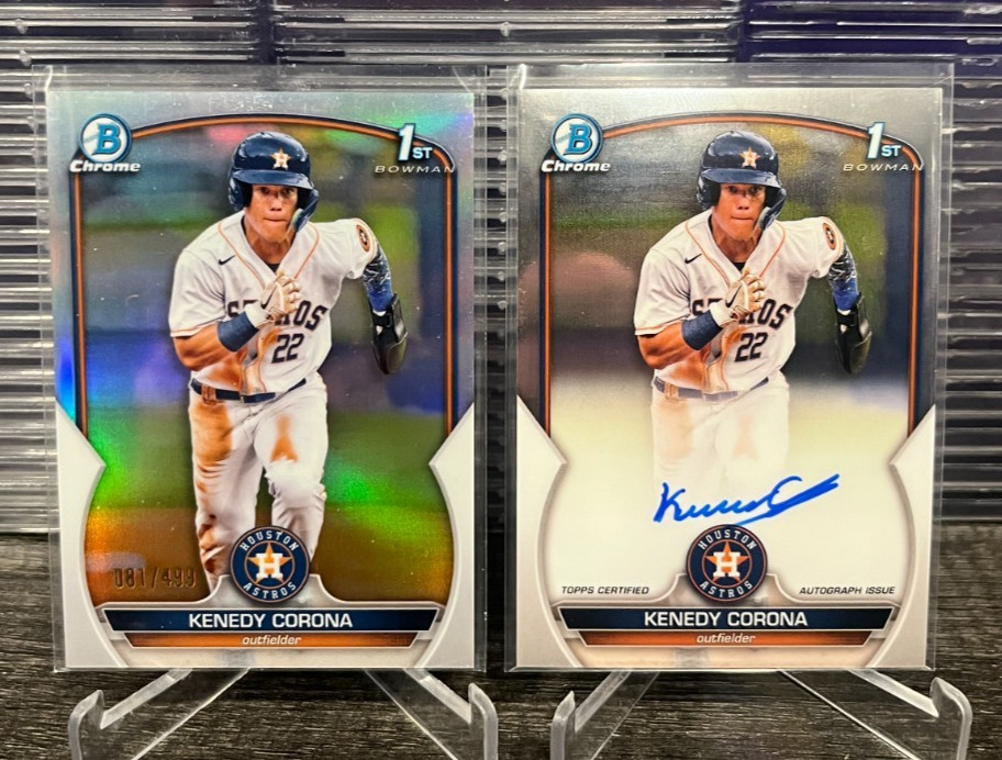 2023 Bowman Chrome Kenedy Corona 1st Rookie Auto + Refractor #d 81/499