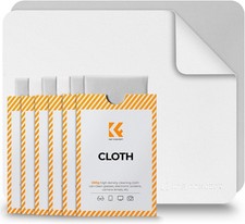 K F CONCEPT Microfiber lens cleaning cloth 6 pack white grey high density for