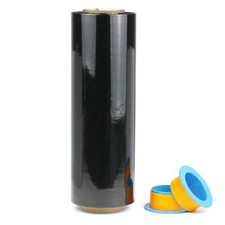 BOMEI PACK 1 Roll 1500ft Industrial Black Stretch Wrap 70 Gauge 15inch with 3inc
