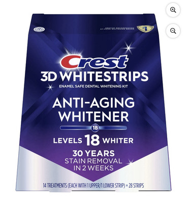 Crest 3D Whitestrips Anti-Aging Whitener Levels 18 Kit- 14 Treatments-12/2026