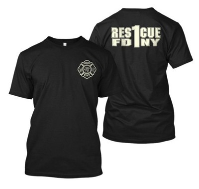NEW Vintage FDNY Firefighter shirt NYC Rescue 1 Fire department - Unisex T-Shirt
