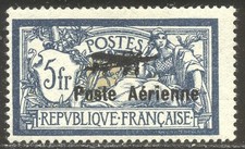 FRANCE #C2 Mint NH - 1927 5fr Dk Blue & Buff