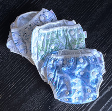 ALVEBABY Reusable Swim Diapers 3 Pack One Size Snap Closure Multicolor