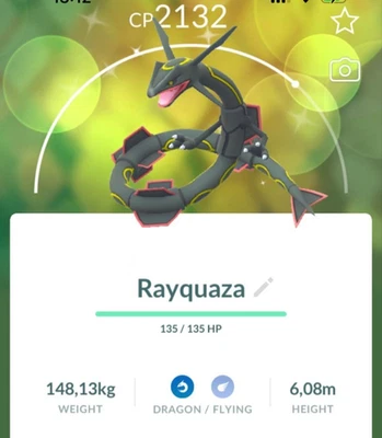 Pokémon - Shiny Rayquaza - P T C have 20k stardust - See Description