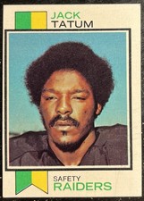1973 Topps NFL Football Jack Tatum Rookie Card 288 RC Oakland Raiders Creased