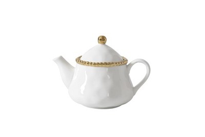 Pampa Bay Golden Salerno Tea Pot, 6.75'' x 4.75'' x 5.75''