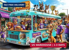 1000 Piece Jigsaw Puzzle for Adults - Cartoon Dogs Food Truck Adventure - Challe