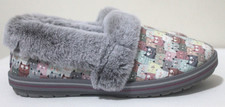 Bobs Skechers Too Cozy Cats Size 7 Women's Faux Fur Lined Slippers Slip On Foam