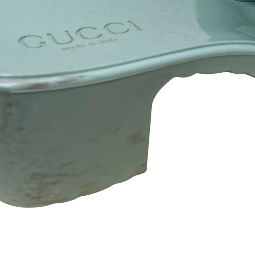 GUCCI Rubber Platform Sandals Approx. 25cm Mint Green Women's Luxs Brand Clothes thumbnail 14