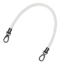 60cm Short Leather PU Braided Purse Replacement Handle - White, Black