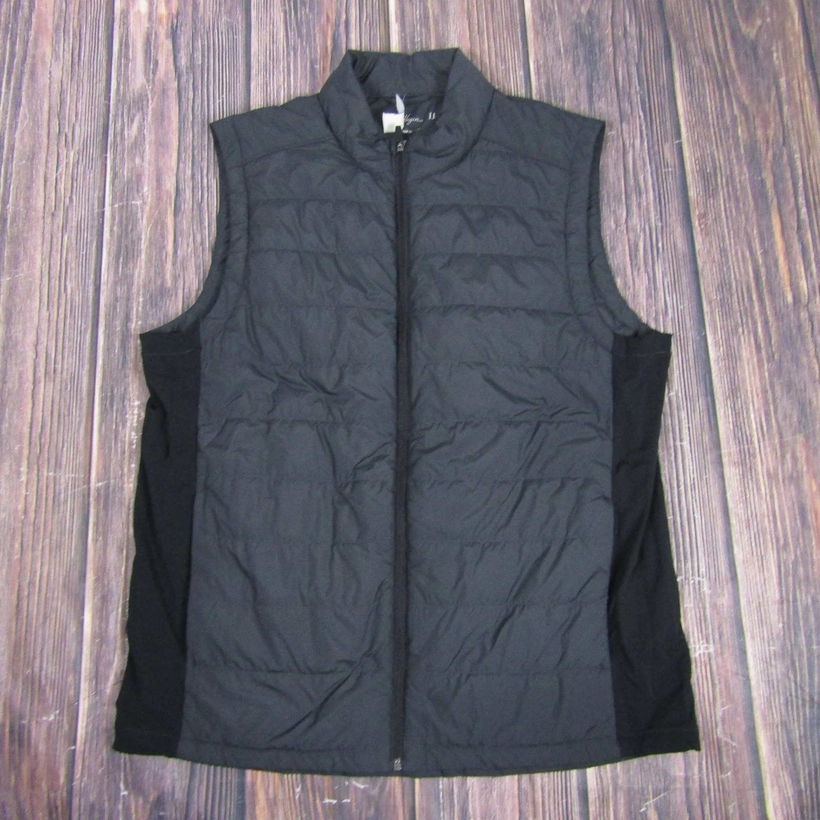 Walter Hagen Vest Mens Large Black P11 Lightweight Golf Insulated Zip Jacket