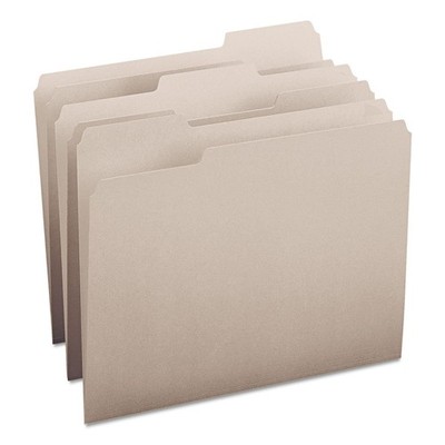 Smead Colored File Folder, 1/3Cut Tab, Letter Size, Gray, 100 per Box 12343
