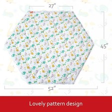 Hexagon Playpen Mattress Pad Play Yard Six Pannel Playpen Kids Tent Mat Dinosaur