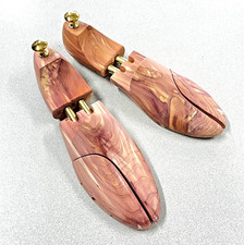 Aromatic Cedar Shoe Trees Men's Brass Twin Tube Spring Loaded Shoe Shaper 1 Pair