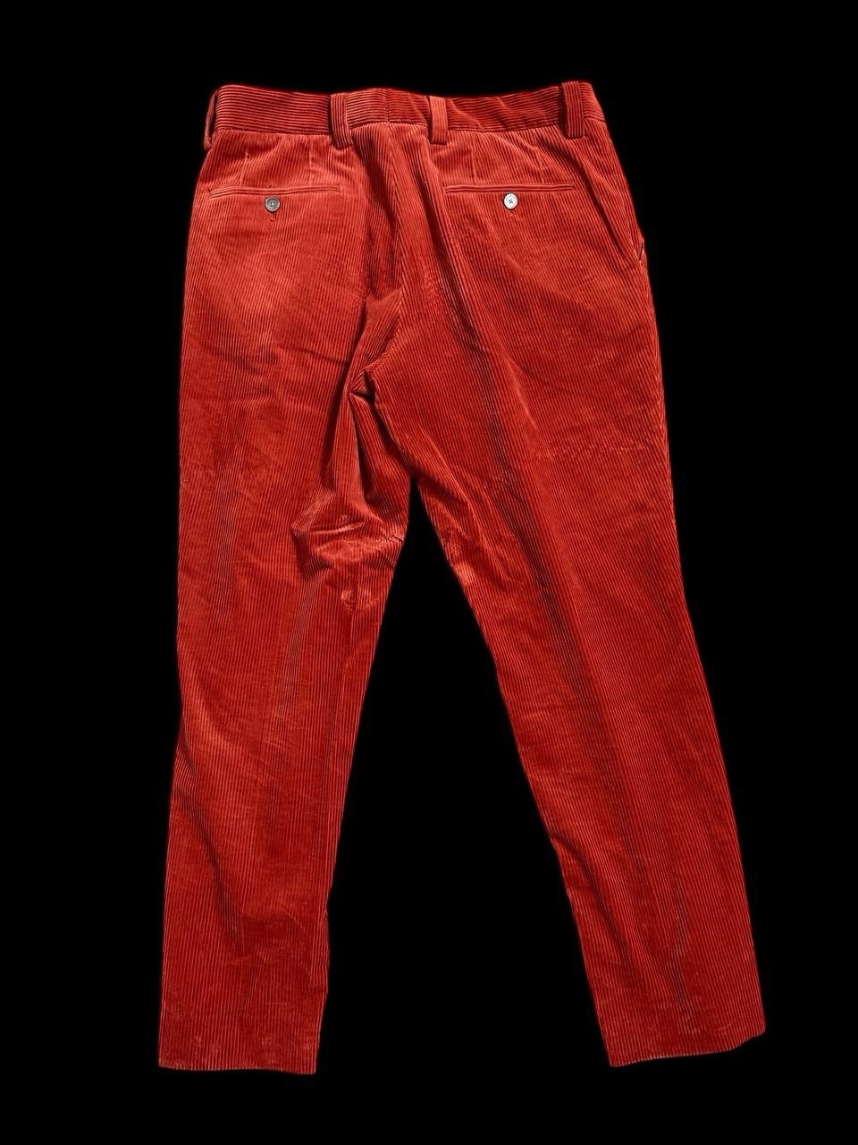 Hugo Boss Corduroy Pants Red Rust Slim Fit Cotton Size 32R EU 48 thumbnail 12