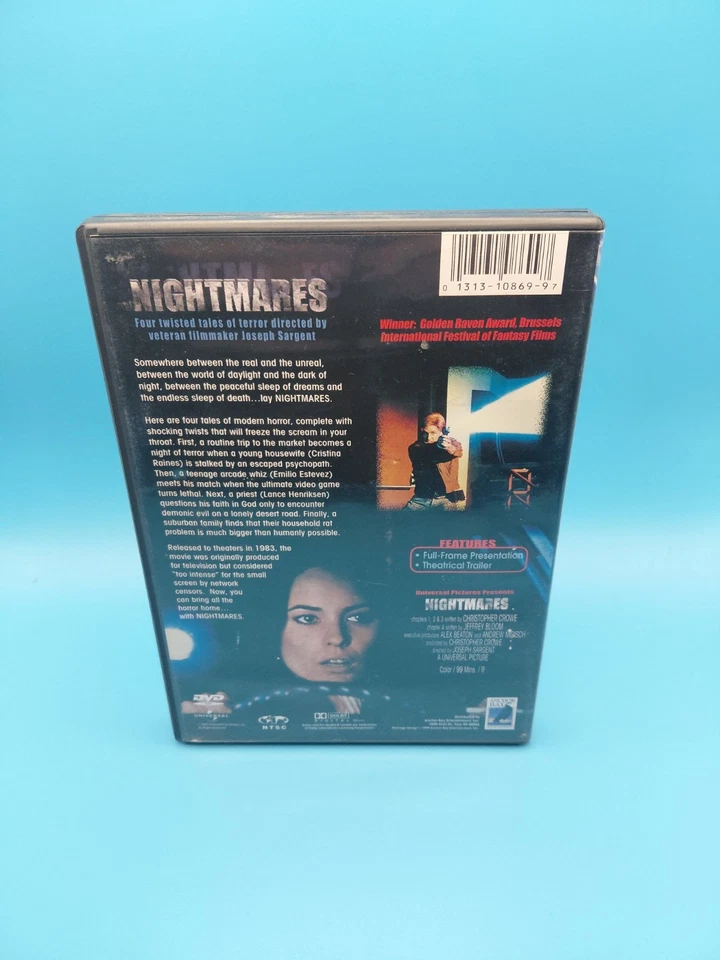 Nightmares (DVD, 1983) w/ Insert - Anchor Bay - Cristina Raines, Emilio Estevez Foto 3 de 4