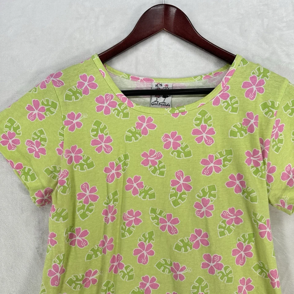Vestido Vintage Girl Friends Mujer Verde Lima Floral Años 90 Grunge Playa Twee Foto 2 de 4