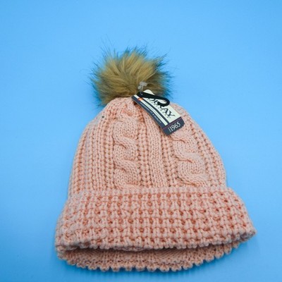 Ouray Beanie Hat Womens One Size Yellowstone Club Pink Cable Knit Pom Pom New Ouray Beanie Hat Womens One Size Yellowstone Club Pink Cable  main image 2