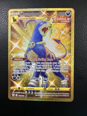 Pokémon TCG Houndoom Card 179/163 Battle Styles Gold Secret Rare