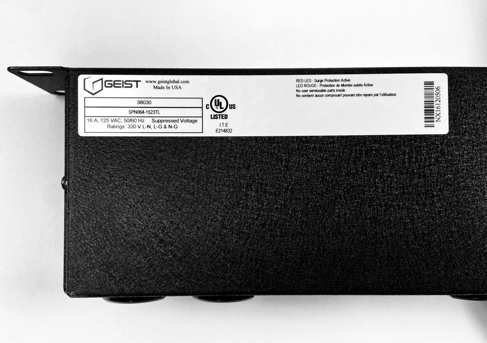 Geist Basic Surge Protection 16A 125 VAC 10 ft Power Cord 38030 - Image 3 of 3