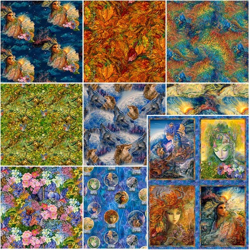 Power of the Elements Spring Floral Flowers Josephine Wall Fabric By FQ - 1/4 YD - Picture 9 of 9