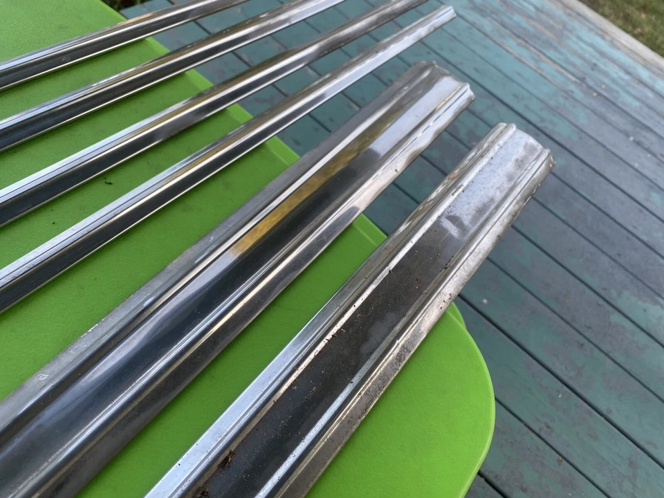 Ford Galaxie 500 1964 4 puertas cuarto de puerta delantera trasera acero inoxidable cromo juego de 6 piezas Foto 4 de 4