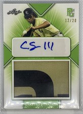 2021 LEAF PERFECT GAME GREEN CARSTEN SABATHIA LOGO RC PATCH AUTO # 12/20