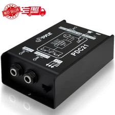 Premium DI Box for Guitar & Bass - Hum Eliminator with Attenuator SHIPS FREE