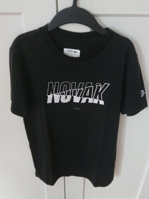Lacoste tennis Novak Djokovic 2019 black NOVAK practice t-shirt