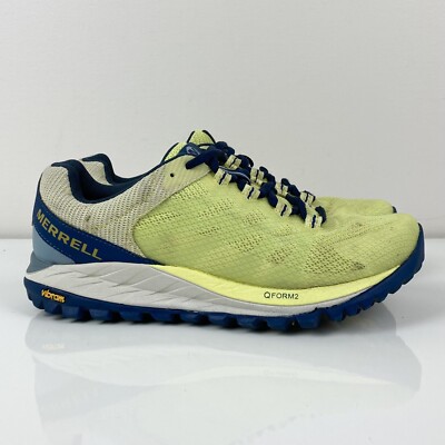 Merrell Women’s Antora Low Top Yellow Blue Athletic Hiking Shoes Size 