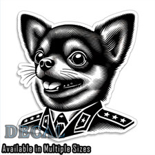 Chihuahua Dog Military Vinyl Decal Sticker Indoor Outdoor 4 Sizes