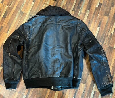 Vtg 60's Schott NYC I-S 674 M-S Brown Leather G1 Flight Jacket USA