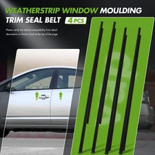 4x Door Window Moulding Weatherstrip Trim Seal Belt For 2004-2009 Toyota Prius