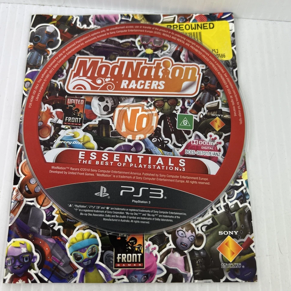 ModNation Racers (Sony Playstation 3, 2010) - Region 4 - Disc & Manual Only - Image 2 of 3
