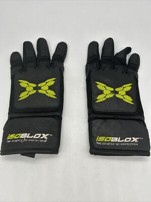 ISOBLOX Defender Pro Batting Gloves, Size Medium , Adult Black Yellow