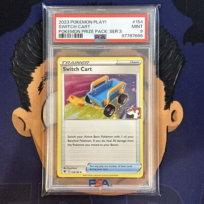 PSA 9 MINT 2023 Pokemon Play! Prize Pack Series 3 SWITCH CART #154